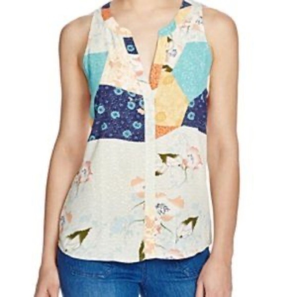 Sanctuary Far East Patchwork Sleeveless Boho Top Small - Picture 1 of 7